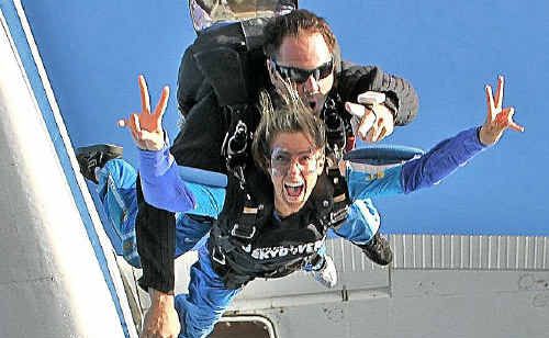 Elise Cropp is captivated by her skydive experience. Elise Cropp is captivated by her skydive experience.